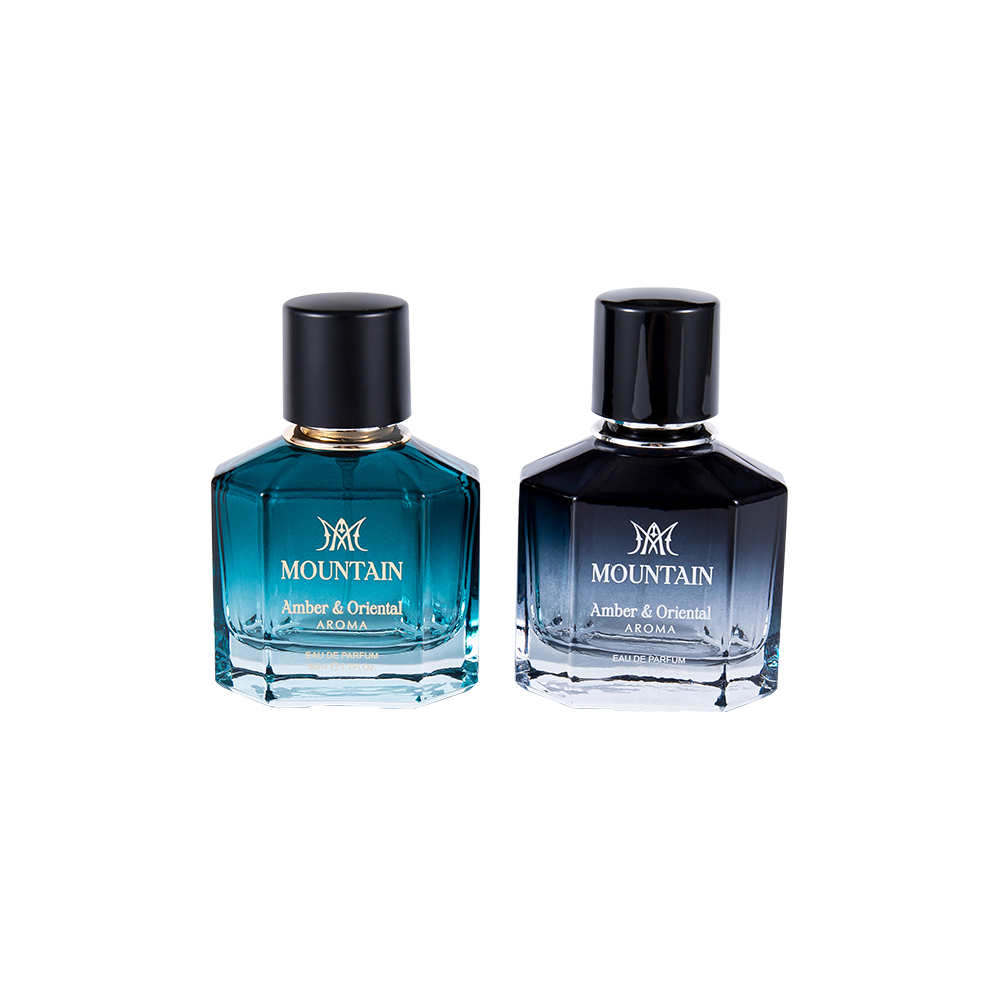 GC4030-WJ2099 50 ML parfymflaska i glas med beläggning Utskrift och varmstansningstejp PP Abs UV parfymlock