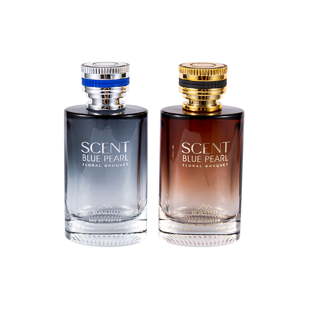 KY1109-WJ2098 100ML parfymflaska i präglad glas med Pcta parfymlock