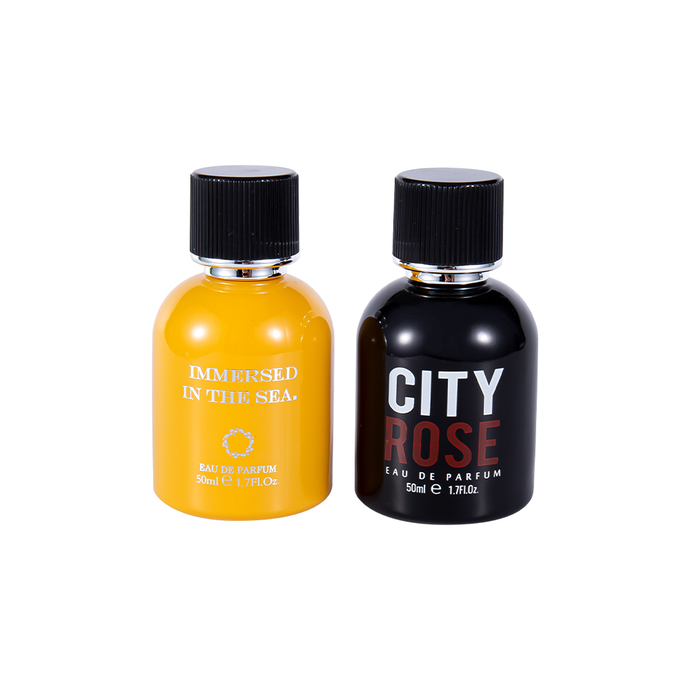 GC4464-WJ2339 50 ml helt ny dekorativ parfymflaska i glas med svart parfymlock