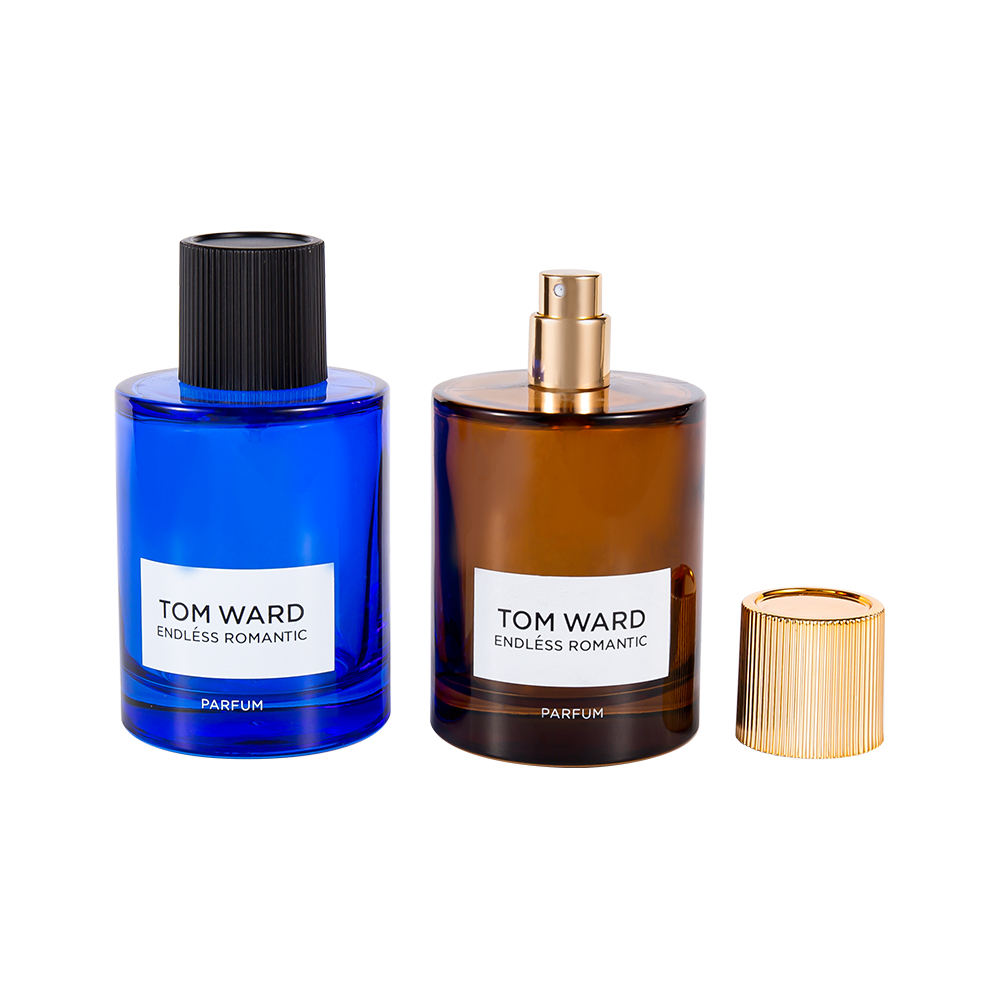 GC5178-WJ2623 100ML partihandel glas parfymflaska med randig parfymlock